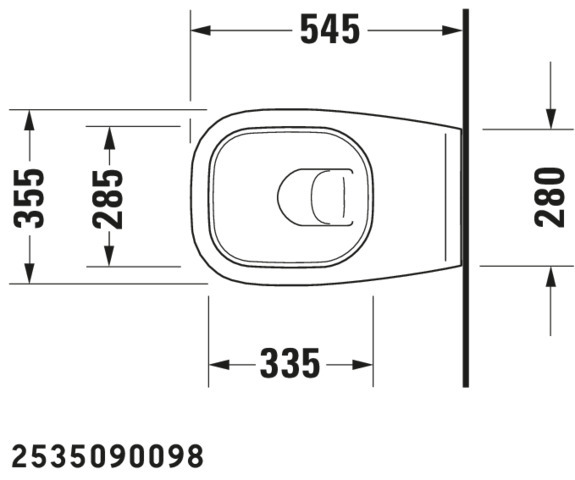 DU Wand-WC D-Code 545 mm Tiefspüler, weiß