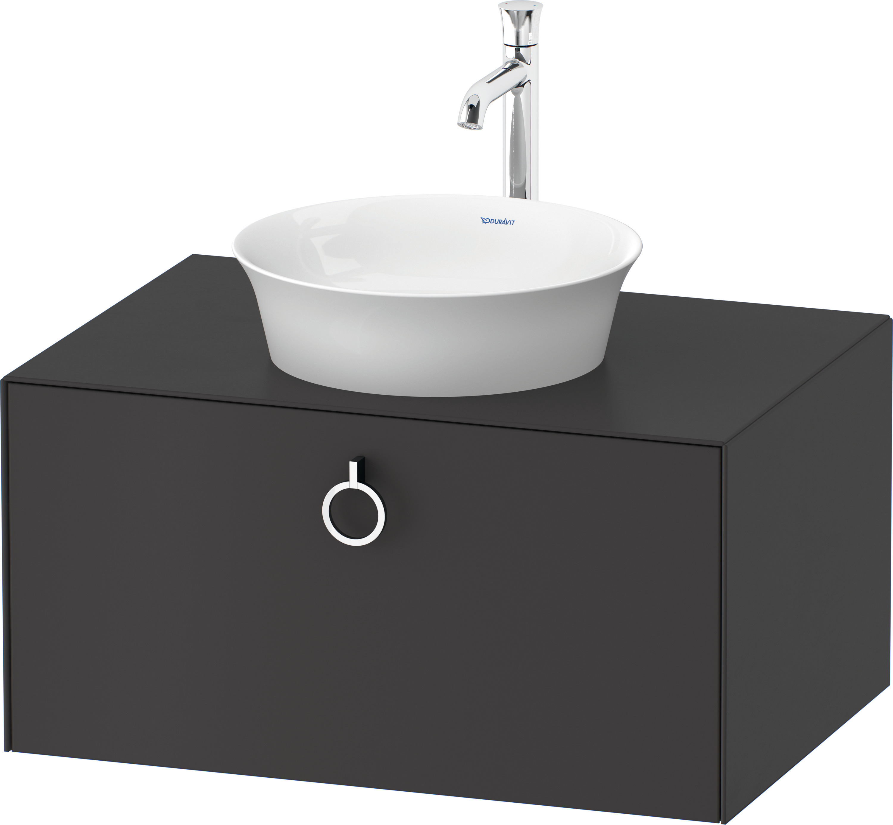 Duravit WTU wandh. White Tulip,1 Ausz.,mit Griff,408x800x550,Graphit Seidenmatt