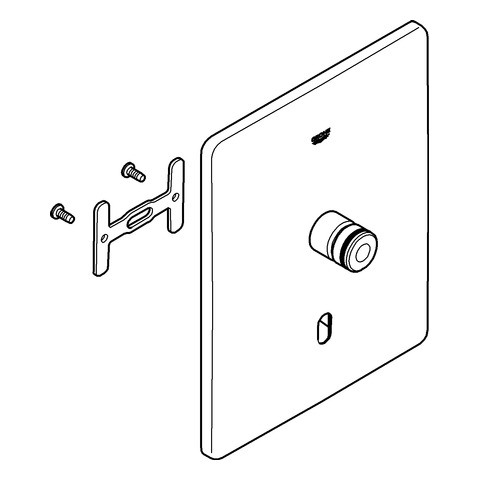 GROHE Abdeckplatte 42447 edelstahl