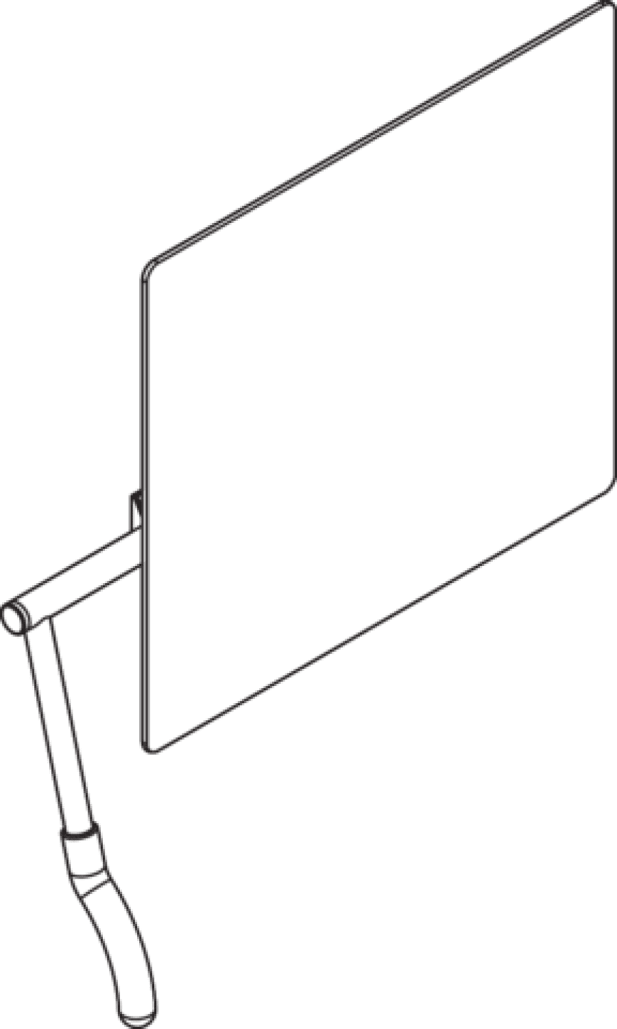 HEWI Kippspiegel, Hebel links, Serie LifeSystem anthrazitgrau