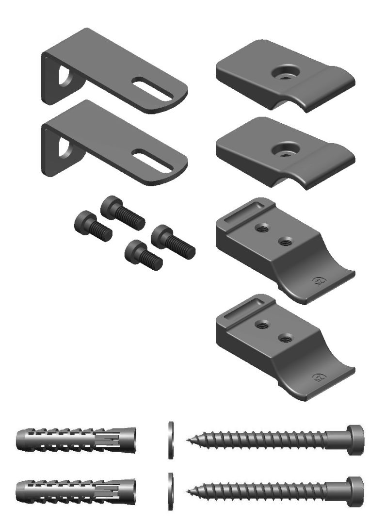 Abstandshalter-Set 3 RAL9016