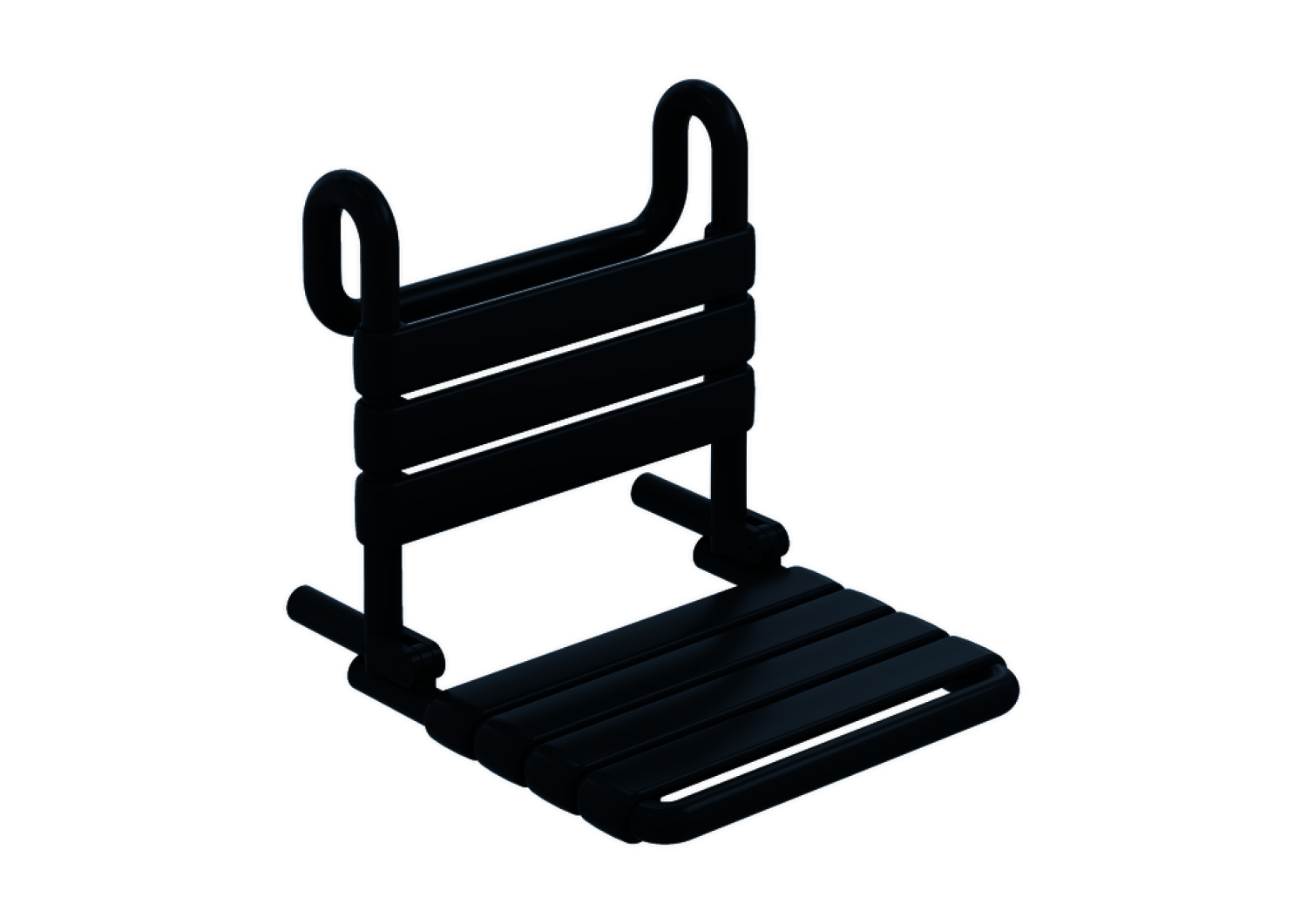 HEWI Einhängesitz, matt, klappbar, B:450 mm, H:474 mm, T:504 mm anthrazitgr
