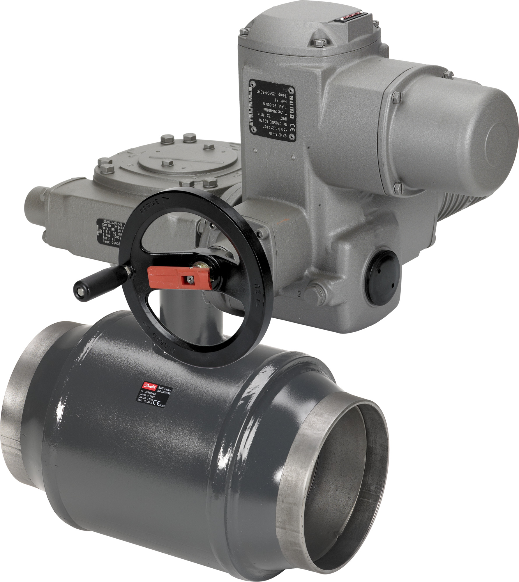 Danfoss JIP-WW 125.12A DN250 PN25, AE/AE RB m.Drehantrieb SA07.6 AUMA-NORM