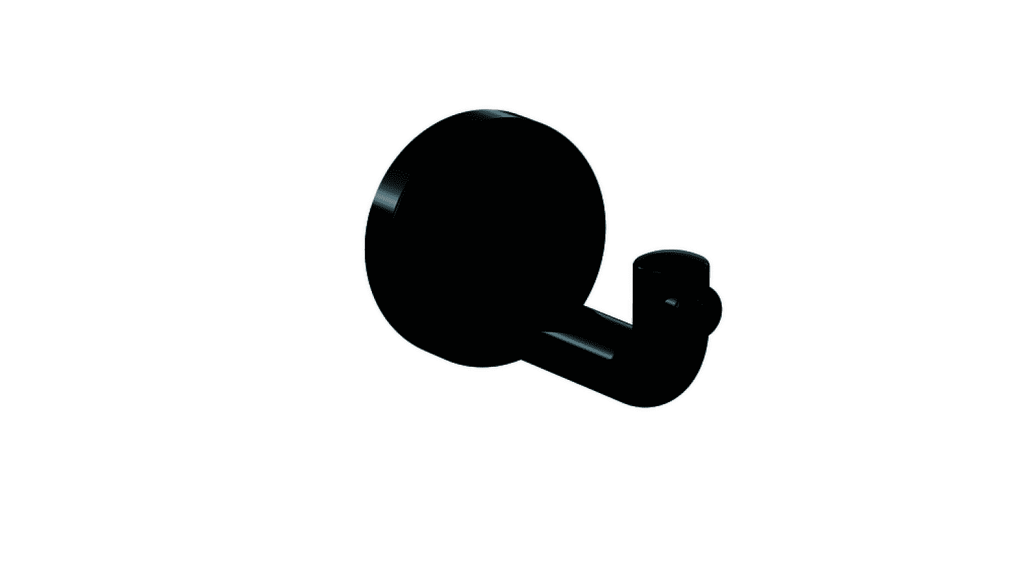 HEWI Wandhaken Ser 477 d:70mm, Türpuffer schwarz tiefschwarz