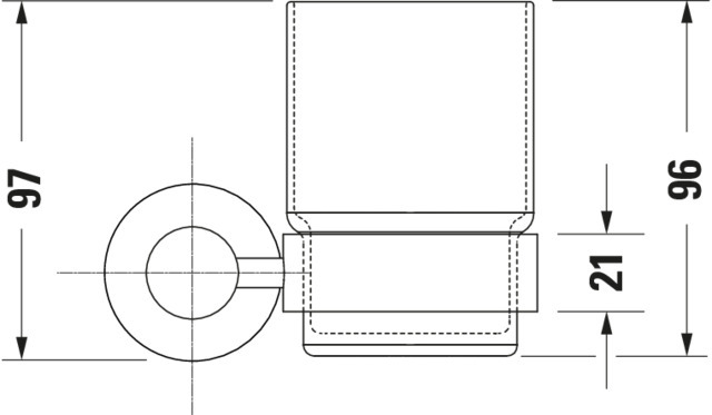DU D-Code Glashalter Glas rechts, Chrom