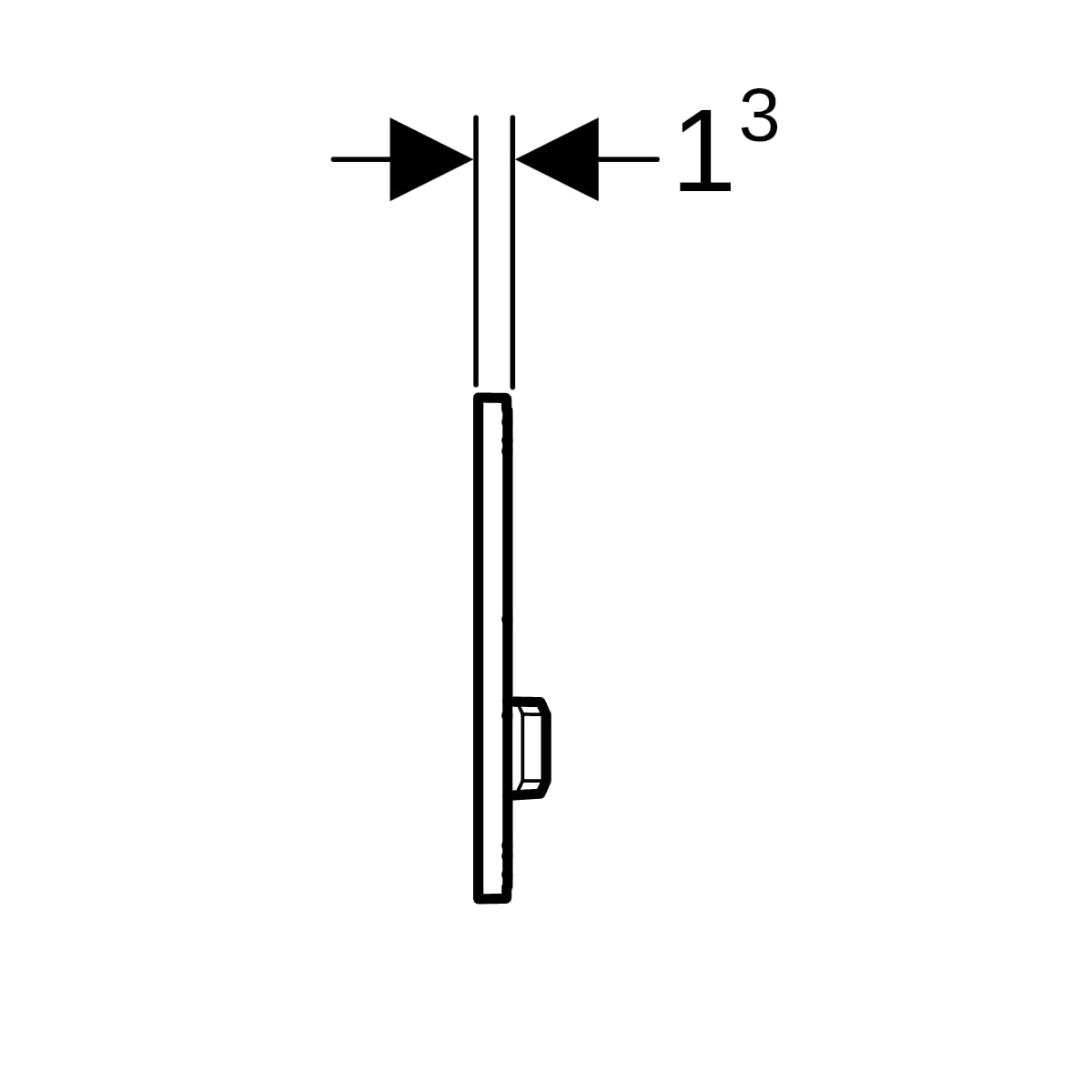 Geberit Sigma50 BetPl., eckig, 2-Mengen-Sp. chrom glänzend/schw. glzd/chr gebü., Etc