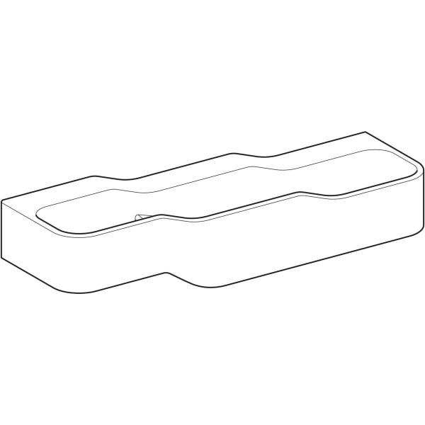 Geberit Bambini Spiel/Waschlandschaft B:140cm 3 Waschpl., tieferes B re, o. Hl., weiß