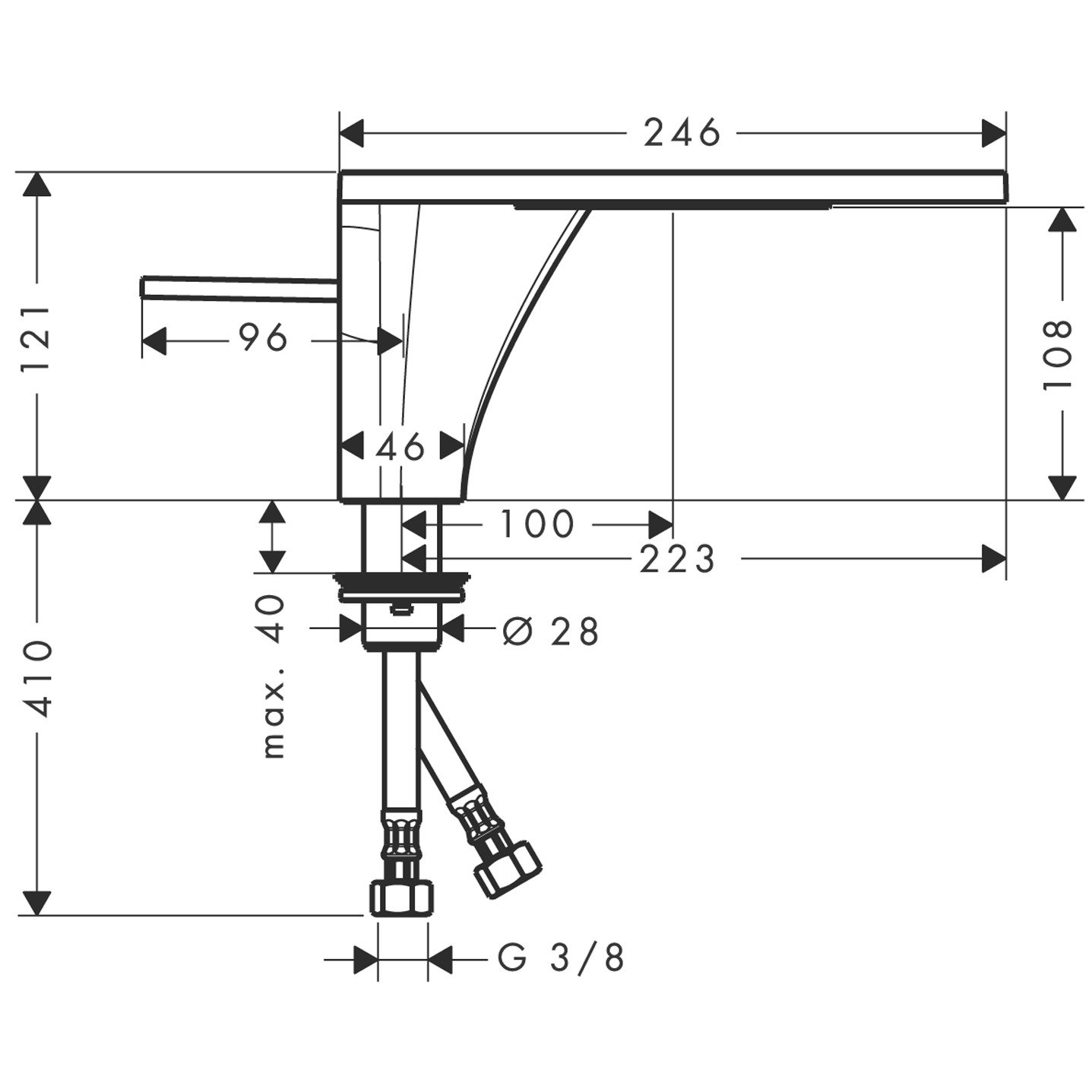 Hansgrohe Waschtischmischer 110 Axor Massaud  BBR