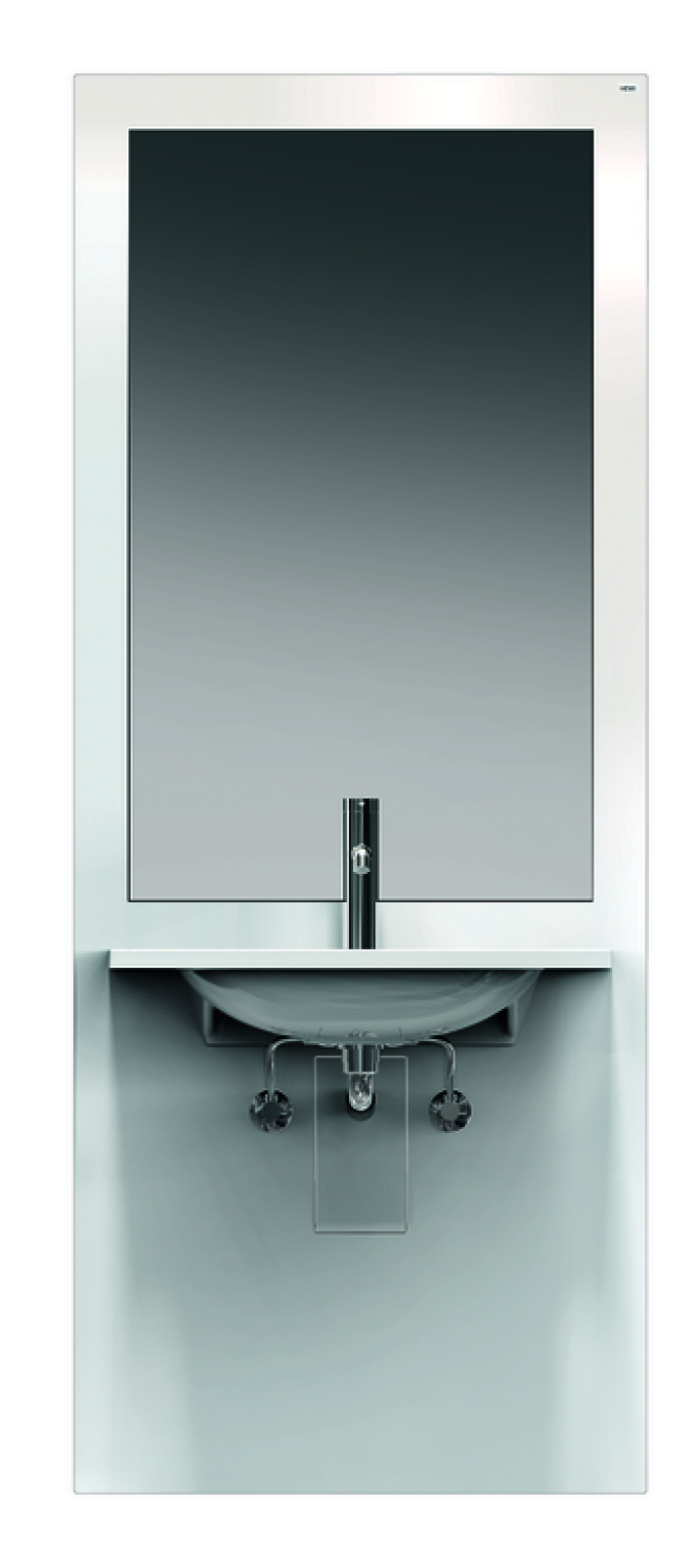 HEWI Waschtisch-Modul S 50, WT M40.11.501, Spiegel, weiß