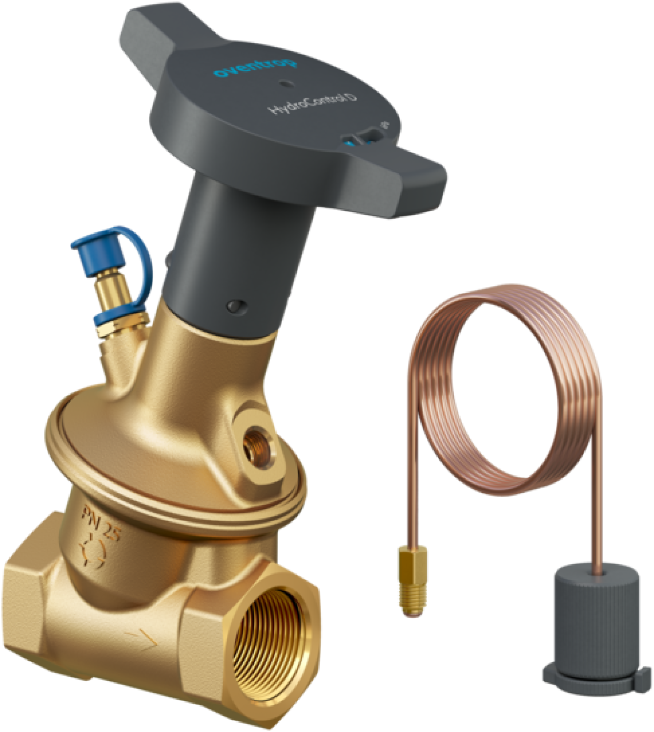 Oventrop-DP-Regler HydroControl D PN25 DN50, Rp2 IG, EZB, 5-30kPa