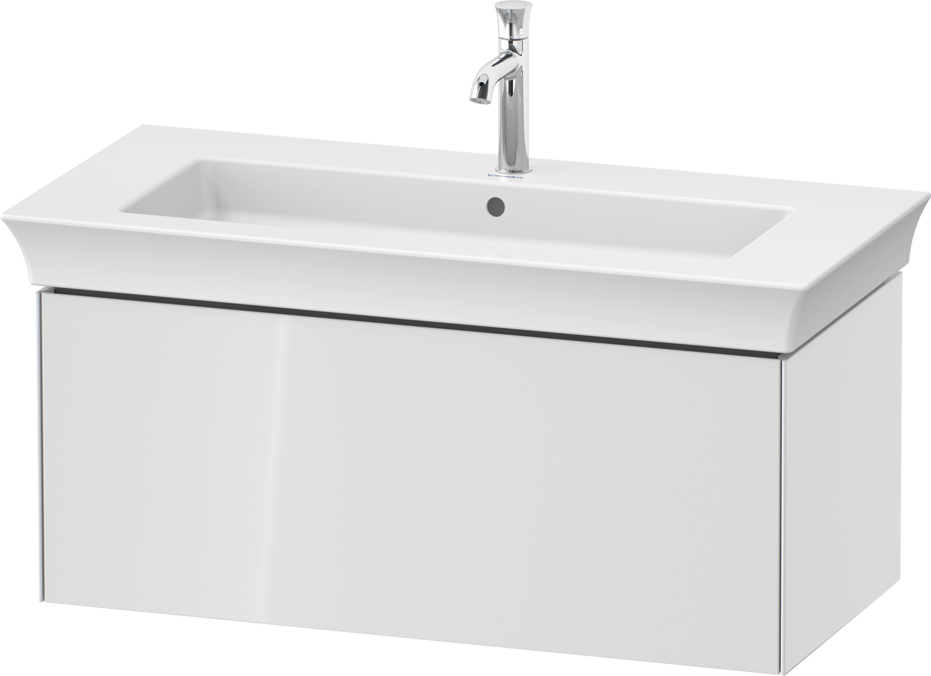 Duravit WTU White Tulip wandh.,1 Auszug 410x984x458mm, Weiß Hochglanz