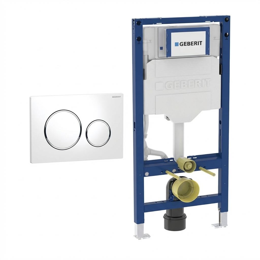 Duofix Element für Wand-WC incl. Betätigungsplatte weiß Sigma 20