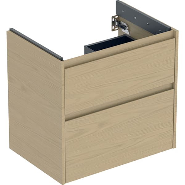 Geberit Renova Plan US f. WT, m. 2 Schubladen 64,4x60,6x44,6cm, Eiche natur