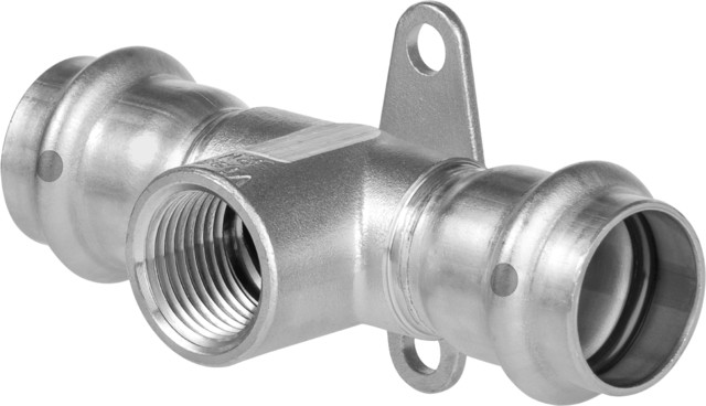 Viega Wandscheiben-T-Stück SC Sanpress Inox 2317.3 in 22mmxRp1/2x22mm Edelstahl