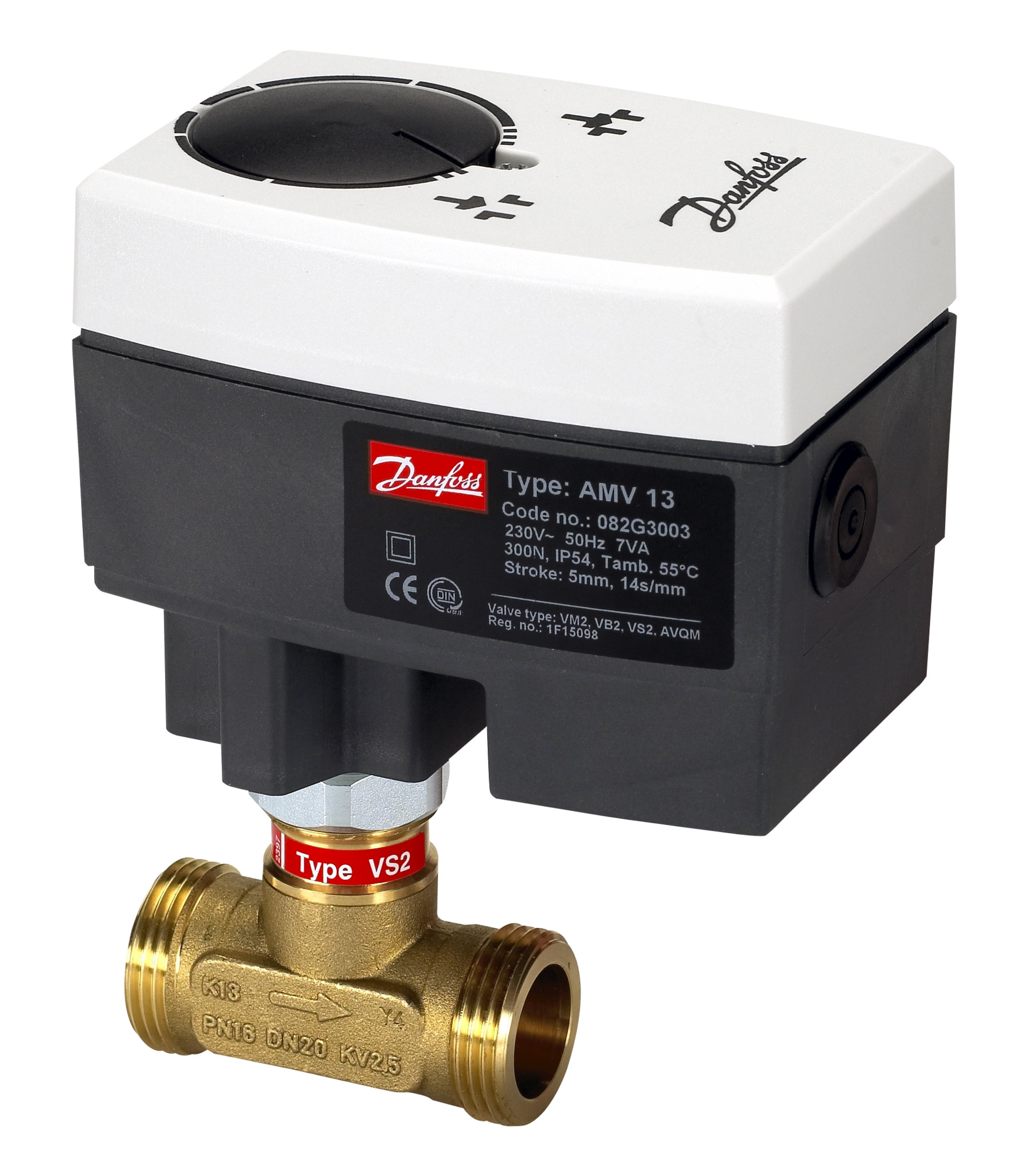 Danfoss Durchgangsventil VS2 DN20 Kvs 2,5, PN16, entzinkungsfreies Messing
