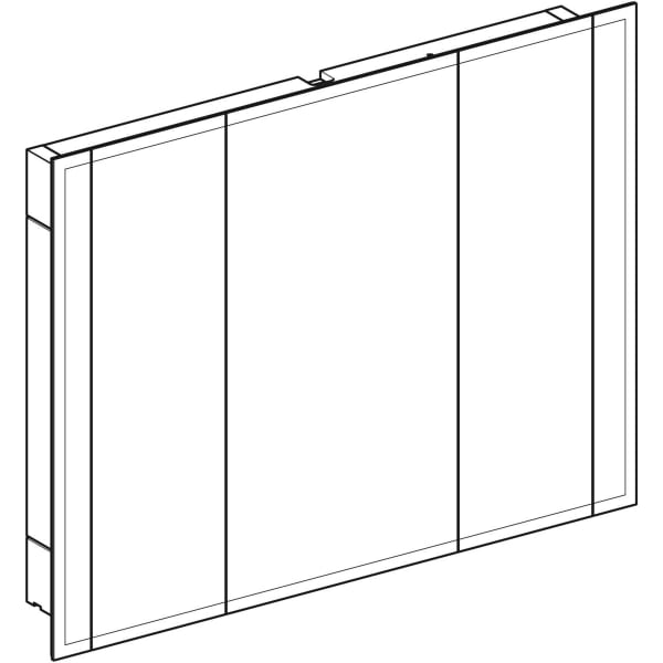 Geberit ONE Spiegelschrank mit Beleuchtung drei Türen, 120x100x16cm