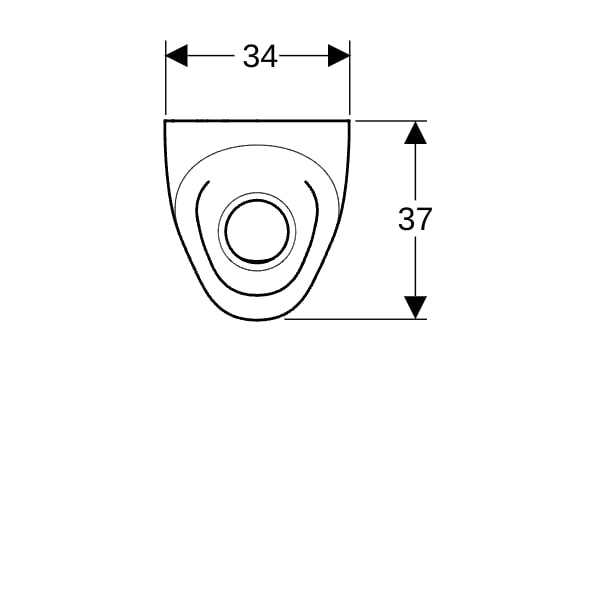 Geberit Selva Urinal, wasserlos weiß