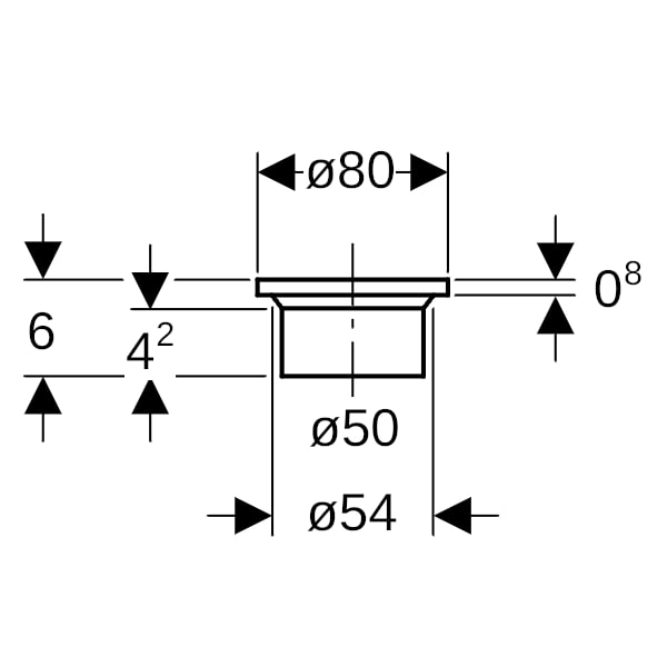 Geberit PE Vorschweissbund d50