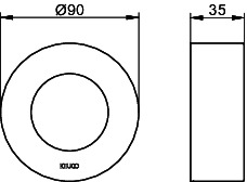 KEUCO Verlängerungs-Rosette IXMO 59551, EHM rund, 25 mm, Bronze gebürstet