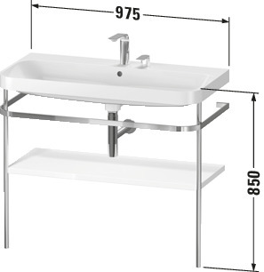 Duravit Metallkonsole bodenst. m. HD.2 Plus 850x975x490mm, Leinen, 2 HL