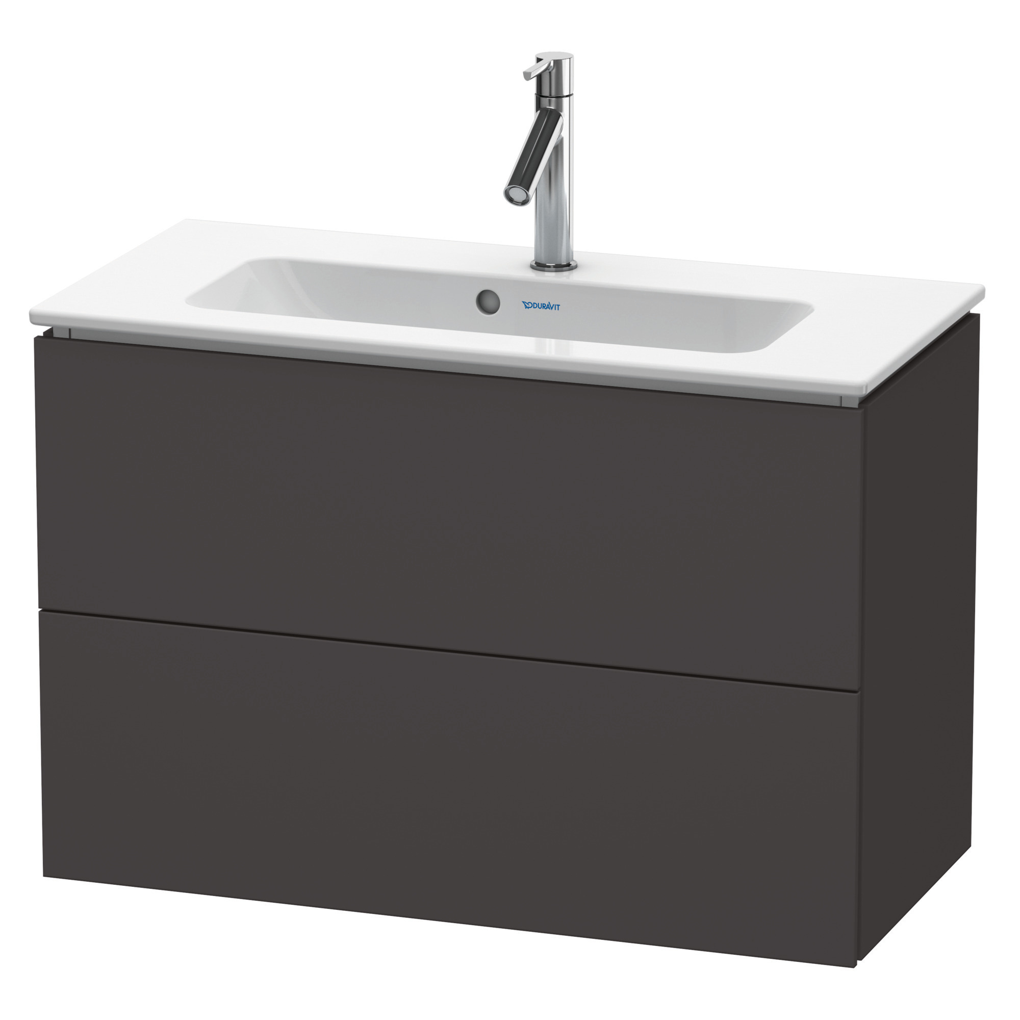 DU WTU Compact L-Cube 550x820x391mm 2 Schubkästen, Graphit Supermatt