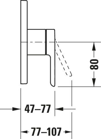DU C.1 Einhebel Brausemischer UP,Eckig Umstellvent.,Keramikmischs., Chrom HG