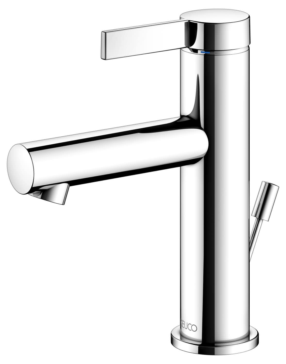 KEUCO EHM-WT-Mischer 100 IXMO 59502 m.Zug.-Ablgrt. Pure, Rosette r/e verchr.