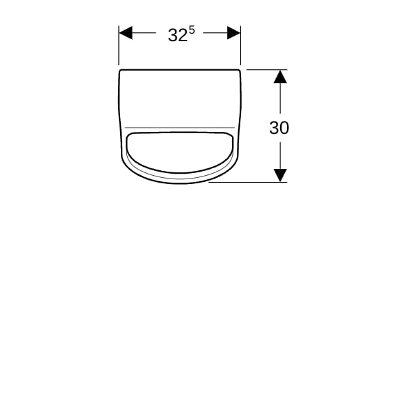 Geberit Renova Plan Urinal wasserlos Abgang nach hinten, weiß, KeraTect