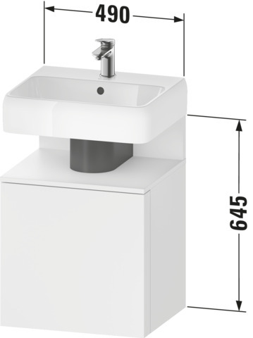 Duravit Qatego WTU,Wandh,490x420x645mm, 1Tür TA:LI,Eiche Schw.M,Ni:Eiche Schw.M.Dekor
