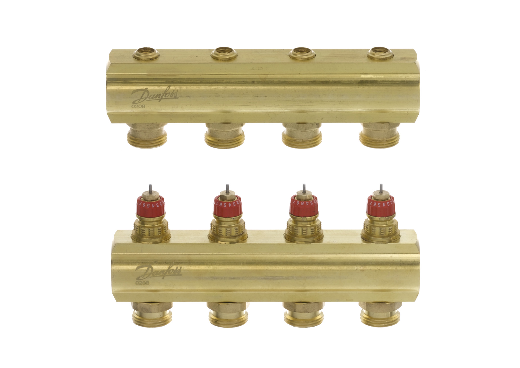 Danfoss FBH-Verteiler FHF-4 4 Kreise, ohne Durchflussanzeige
