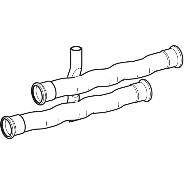 Geberit Mapress C-Stahl Anschluss-T-Stück-Set für Rücklauf d15-15