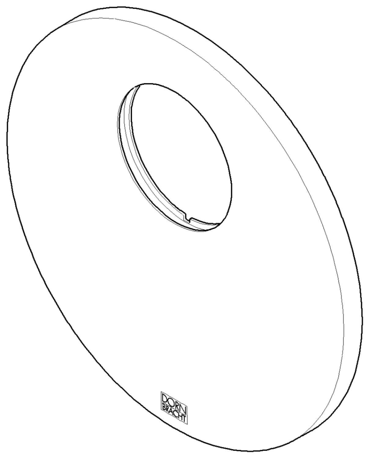 DO Rosette für Brause ERSATZTEILE 091102262 D 150 x 9 mm Chrom