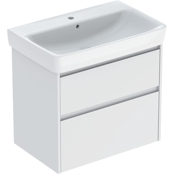 Geberit Renova Plan Set WT mit US, 2 Schubl. 75x69,7x44,6cm, weiß/l. seidenmatt
