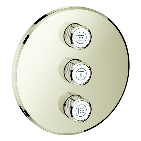 GROHE 3-fach UP-Ventil Grohtherm Smart Control 29122 FMS rund nickel