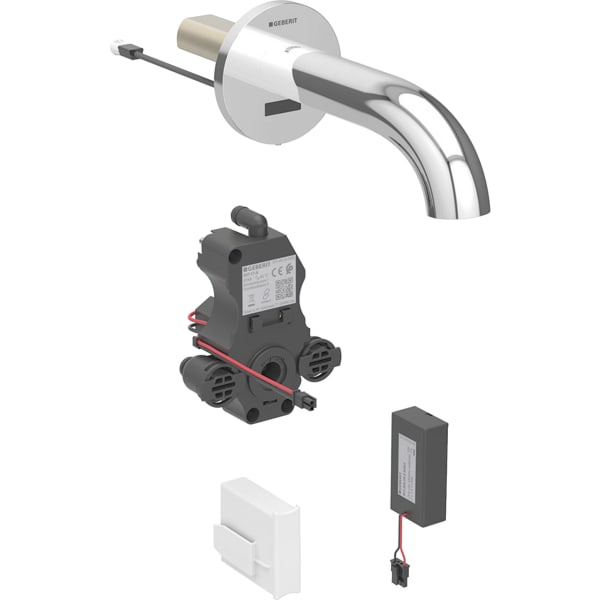 Geberit Piave WT-Arm., Wandmontage, Batterie für UP-Funkt.Box, o.Misch.,L:22cm, chrg