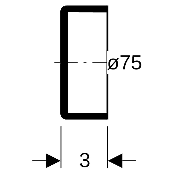 Geberit Silent-db20 Enddeckel d75