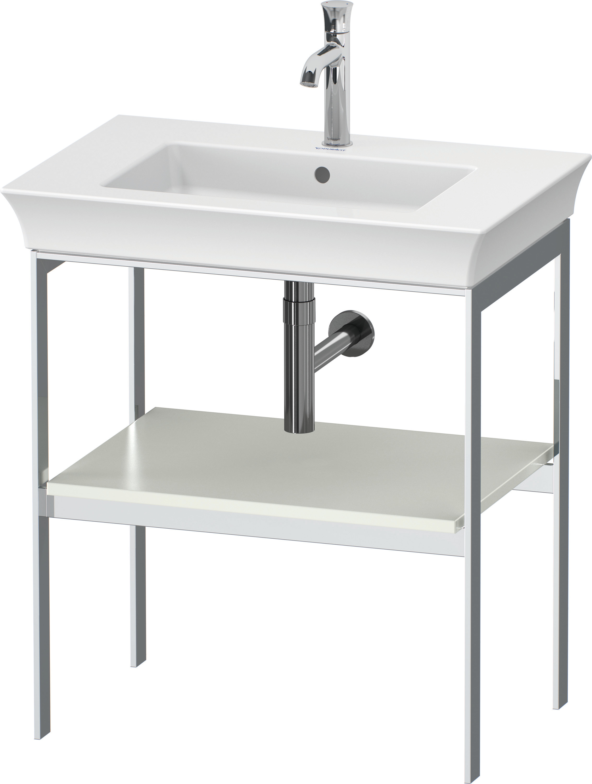 Duravit Metallkonsole bodenst. White Tulip 760x684x450mm, Weiß Seidenmatt
