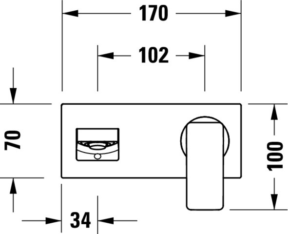Duravit Manhattan Einh.WT-Mischer UP ohne Zugstange, Chrom HG