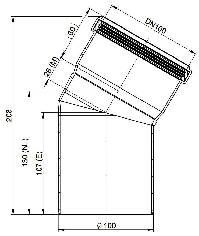 MHG Bogen 30, starr, DN 100 Abgasleitung Atec