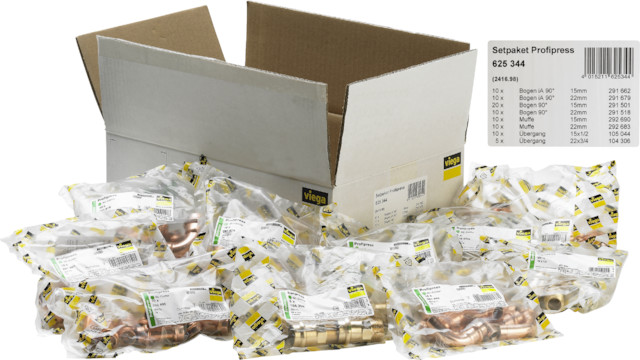Viega Setpaket Profipress-Set 1 2416.98 in 15 und 22mm Kupfer