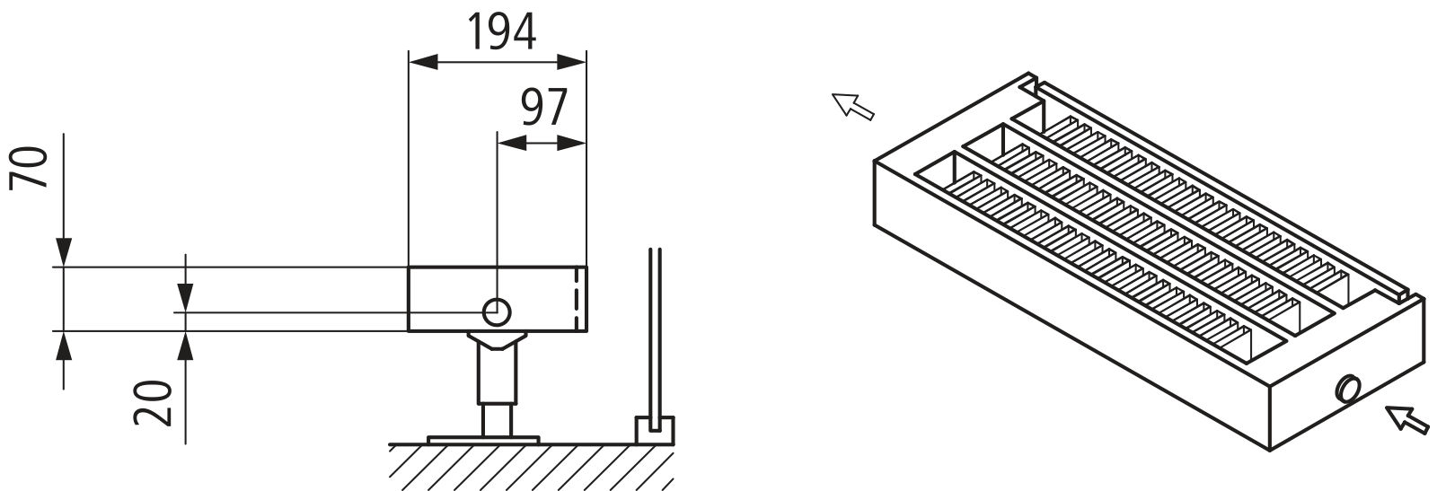 Kermi Kon m. Str. Typ33 BH70x194x1400mm QN1008, weiß, 6bar, m. Abd, AB 12