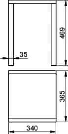 KEUCO Hocker Plan 14982, verchromt/lichtgrau