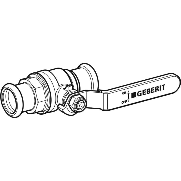 Geberit Mapress Kugelhahn mit Betätigungshebel Ms d18