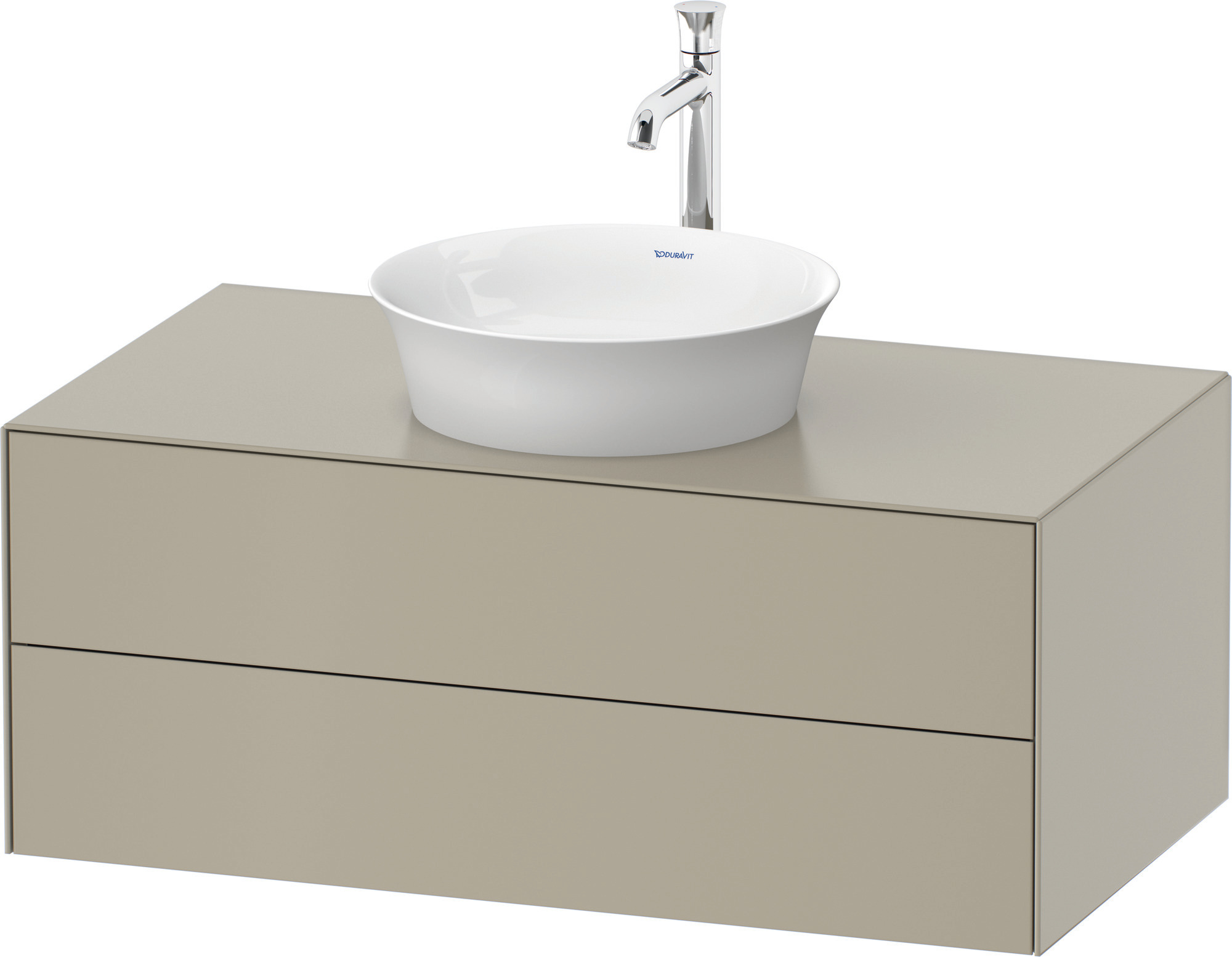 Duravit WTU White Tulip wandhängend, 2 SchKa 408x1000x550mm, Taupe Seidenmatt