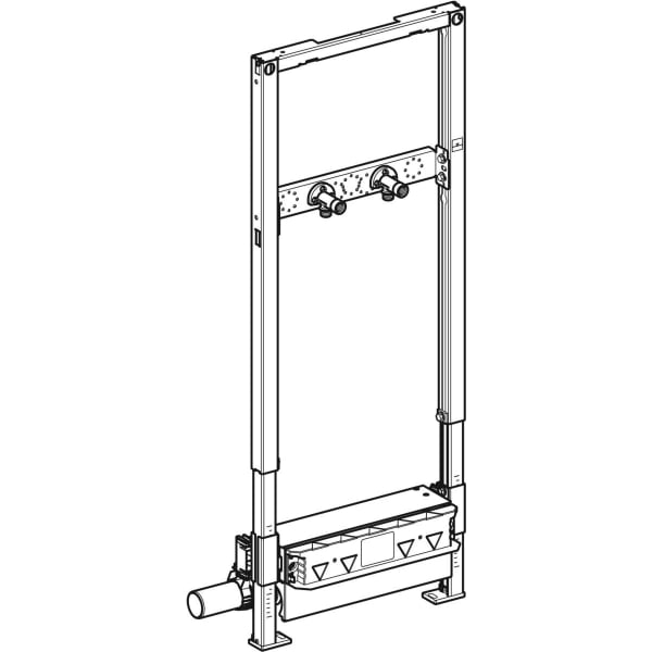 Geberit Duofix Element für Dusche 130cm mit Wandablauf Wandarmatur AP d50