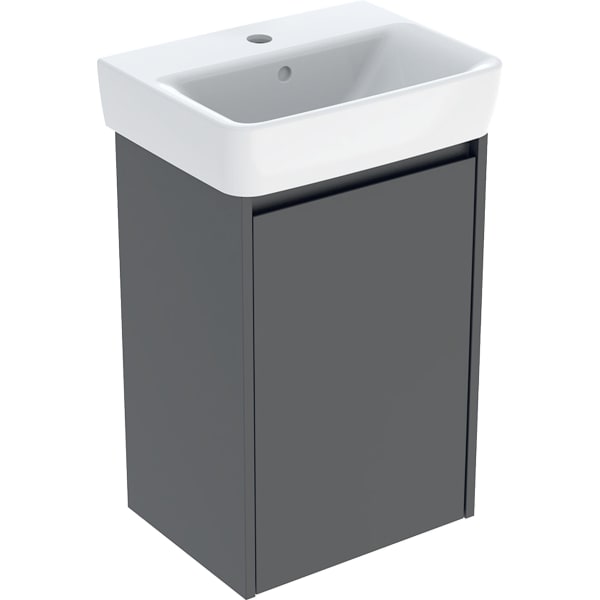 Geberit Renova Plan Set HWB mit US, 1 Tür 45x69,7x34cm, lava/l. seidenmatt
