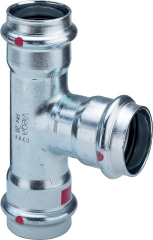 Viega T-Stück mit SC Prestabo 1118 in 15mm Stahl verzinkt Viega T-Stück mit SC Prestabo 1118 in 15mm Stahl verzinkt