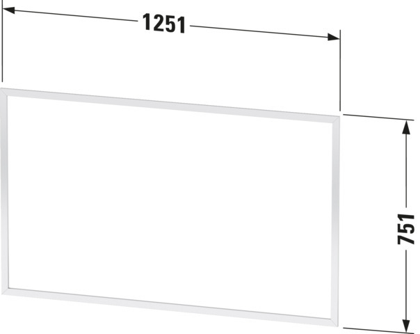 Duravit L-Cube E.ra 1250x10x751mm, Weiß