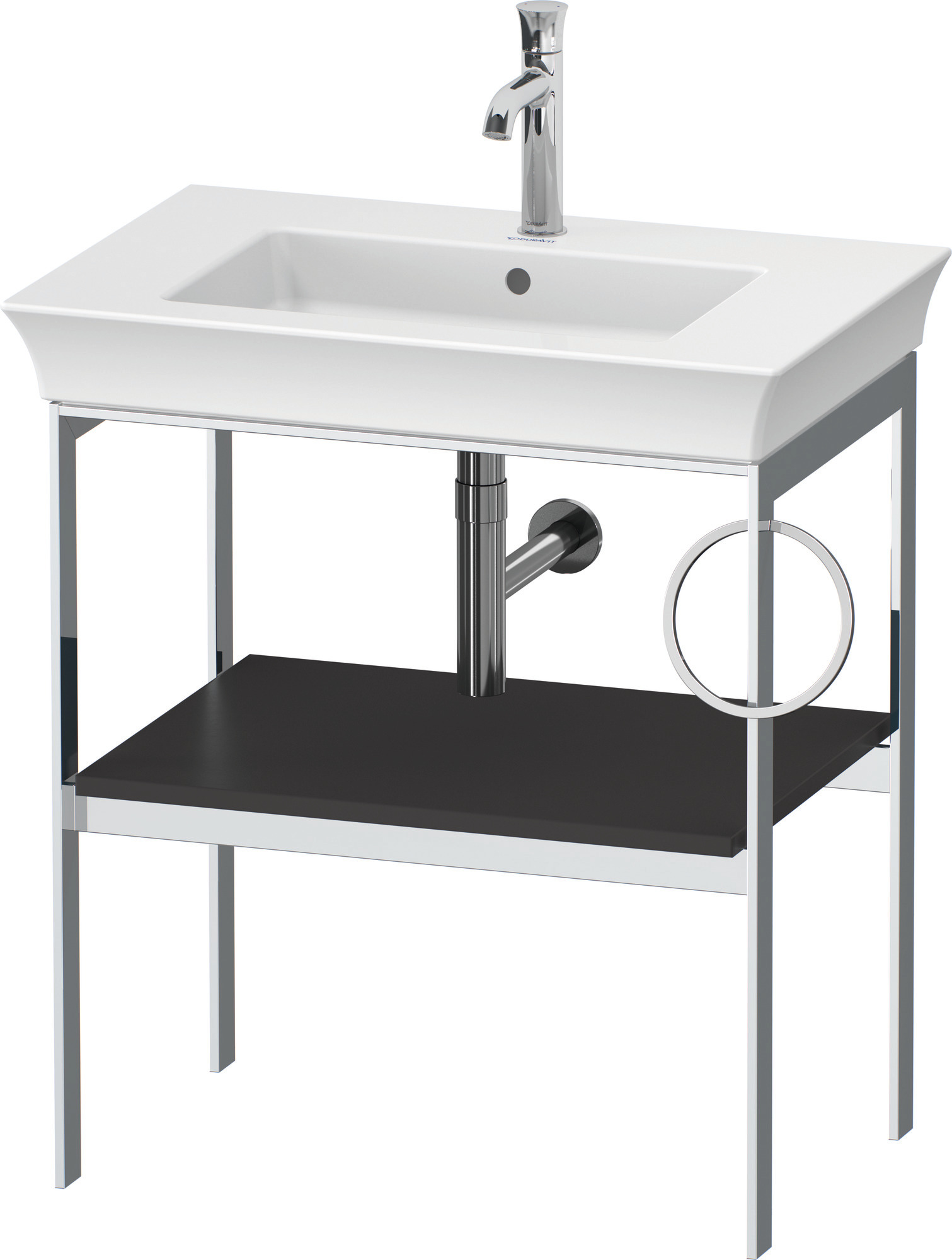 Duravit Metallkonsole bodenst. White Tulip 760x684x450,HH r.,Graphit Seidenmatt