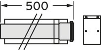 Vaillant Verlängerungsrohr Brennwert Luft-/Abgasführung, PP, 60/100, 0,5 m